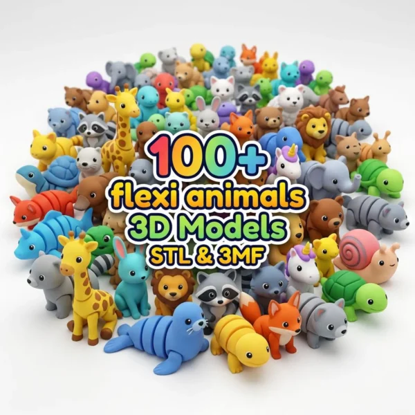100+ Flexi Animal STL File